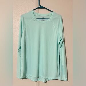 Vapor Apparel Seize The Ray Woman’s XL Turquoise Long Sleeve Shirt UPF 50+